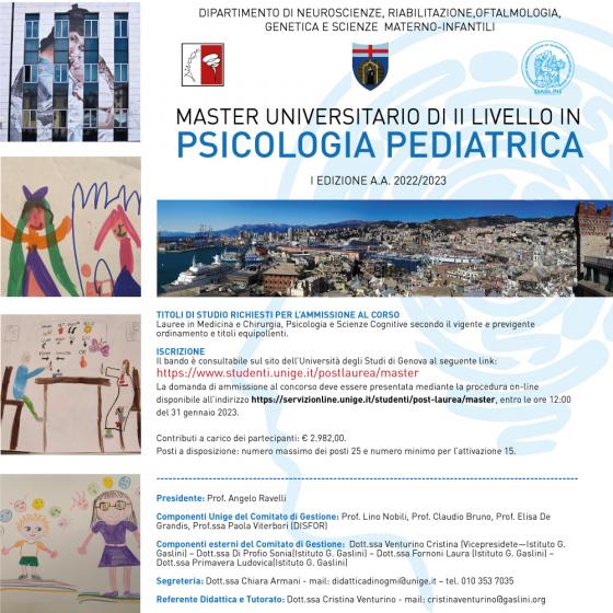 Locandina Master in Psicologia Pediatrica
